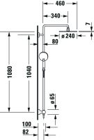 Vorschau: Duravit C.1 Shower System/Duschsystem mit Brausethermostat, schwarz matt