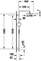 Vorschau: Duravit C.1 Shower System/Duschsystem mit Brausethermostat, chrom