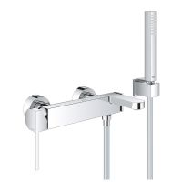 Vorschau: Grohe Plus Einhand-Wannenbatterie, Wandmontage, mit Euphoria Cube Handbrause-Set, chrom