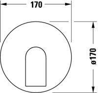 Vorschau: Duravit Tulum Einhebel-Brausemischer Unterputz, chrom, TU4210010010, techn. Zeichnung