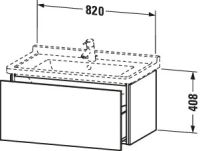 Vorschau: Duravit L-Cube Waschtischunterschrank wandhängend 82x47cm mit 1 Schublade für Starck 3 030480
