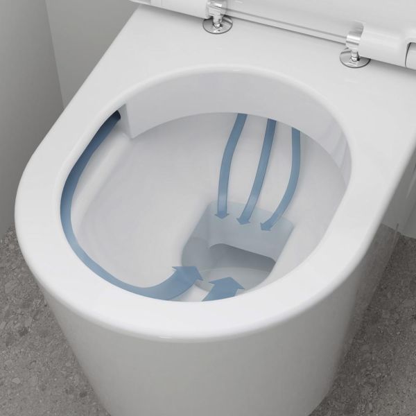 hansgrohe EluPura Original S Stand WC Set, Abgang waagerecht/senkrecht, weiß