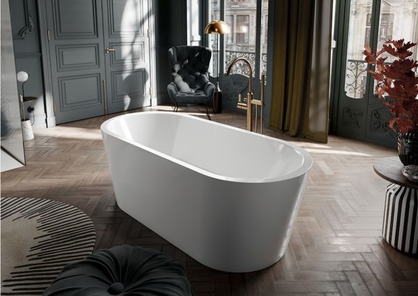 Kaldewei Meisterstück Classic Duo Oval freistehende Badewanne 170x75cm, weiß Mod.1113 202942680001