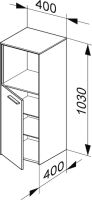 Vorschau: Keuco Royal 60 Mittelschrank mit 1 Tür, 40x102,7x40cm links 32120210001