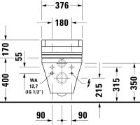 Vorschau: Duravit DuraStyle Wand-WC 37x62cm für SensoWash®, rimless, Tiefspüler, weiß