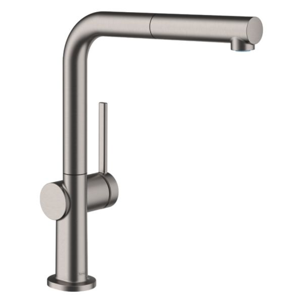 hansgrohe Talis M54 Spültischmischer 270 1jet, mit Ausziehauslauf, brushed black chrome 72845340