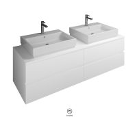 Burgbad Cube Waschtischunterschrank passend zu Grohe Cube, mit 4 Auszügen, 160,6cm WWGT161F3781