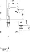 Vorschau: Duravit Circle 3-Loch Waschtischarmatur, chrom