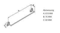 Vorschau: Smedbo Villa Handtuchstange 61cm, messing poliert