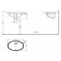 Vorschau: TOTO WU Unterbauwaschtisch oval, 59x38cm, weiß CeFiONtect