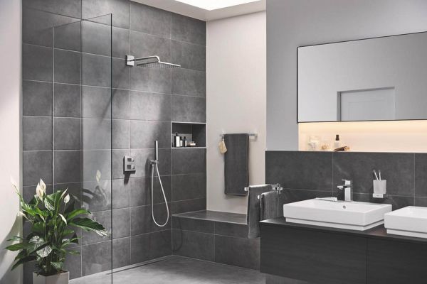 Grohe Grohtherm Cube Duschsystem Unterputz mit Rainshower Mono 310 Cube, chrom