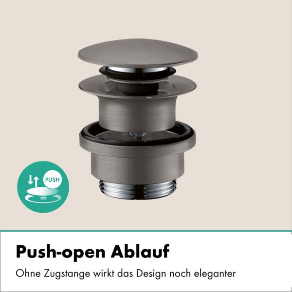 hansgrohe Finoris Waschtischarmatur 230, ausziehbar, 2 Strahlarten, brushed black chrome