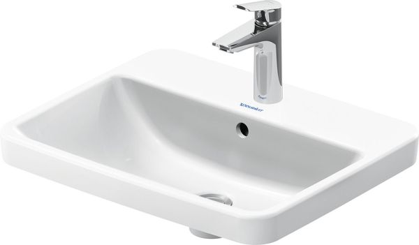 Duravit No.1 Einbauwaschtisch rechteckig 54,5x43,5cm, mit Hahnloch, mit Überlauf, weiß 03555500272