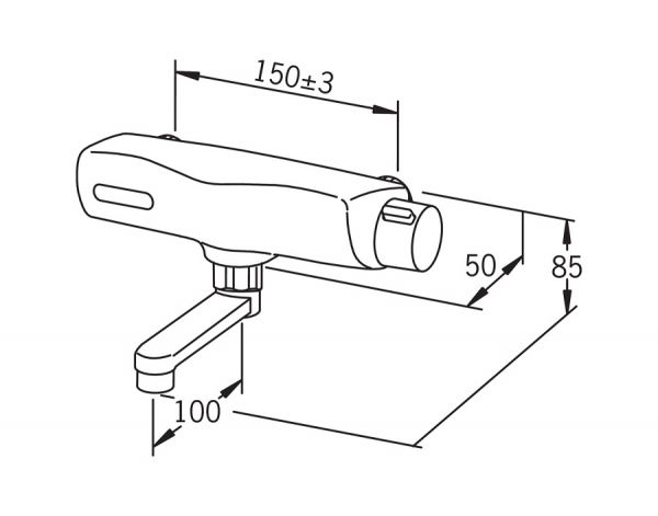 Hansa Hansaelectra Waschtisch-Armatur, Batteriebetrieb, chrom