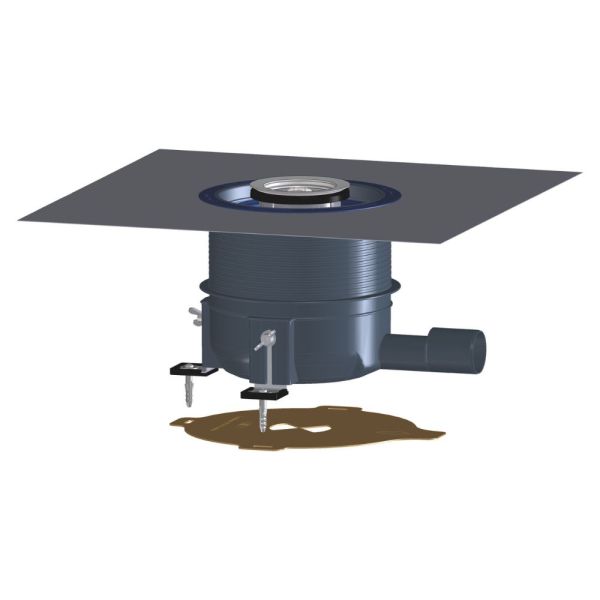 HL FlexBox, komplettes Installations-Set für flache Duschtassen, ohne Abdeckung