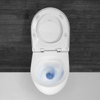Vorschau: Geberit Acanto Set Wand-WC Tiefspüler, geschlossene Form, TurboFlush, mit WC-Sitz, weiß