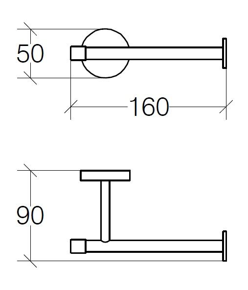 lineabeta DUEMILA Toilettenpapierhalter, chrom