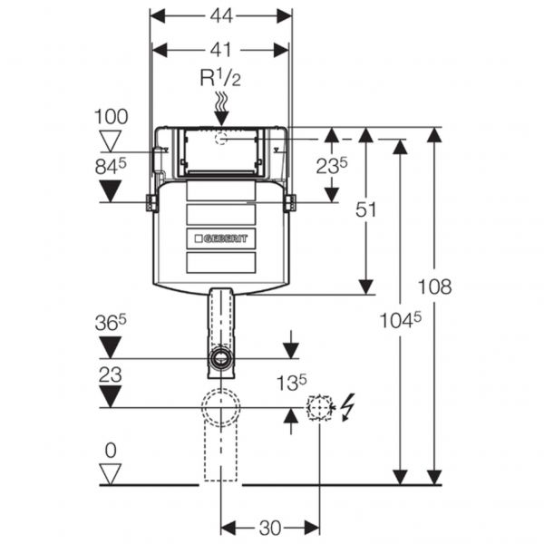 Geberit Sigma UP-Spülkasten 12cm, 6/3 Liter