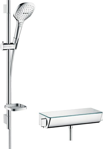 Hansgrohe Raindance Select E Brausesystem 120 mit Ecostat Select Thermostat, 65cm, weiß/chrom