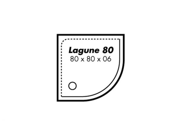 Polypex LAGUNE 80 Viertelkreis-Duschwanne 80x80x6cm