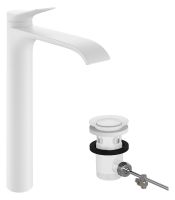 hansgrohe Vivenis Waschtischarmatur 250 CoolStart mit Abalufgarnitur, weiß matt 75044700
