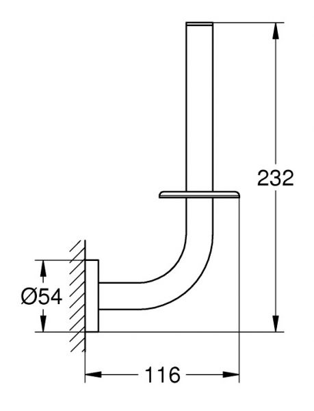 Grohe QuickFix Start Reservepapierhalter, zum Kleben oder Bohren