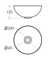 Vorschau: lineabeta ACQUAIO Aufsatzwaschtisch rund, Ø 29cm, edelstahl poliert
