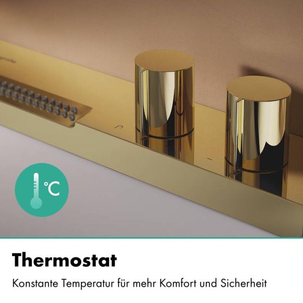 hansgrohe Avalegra AquaUnit Waschbecken 78x48cm mit Ablage, Armatur in polished gold optic 22473990