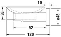 Vorschau: Duravit D-Code Seifenschale wandhängend, links, chrom 0099171000
