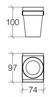 Vorschau: lineabeta SKUARA Becher verwendbar mit Halter Minimum 80mm, edelstahl poliert