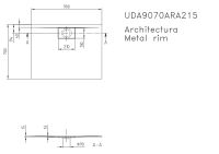Vorschau: Villeroy&Boch Architectura MetalRim Duschwanne inkl. Antirutsch (VILBOGRIP),90x70cm, weiß UDA9070ARA215GV-01