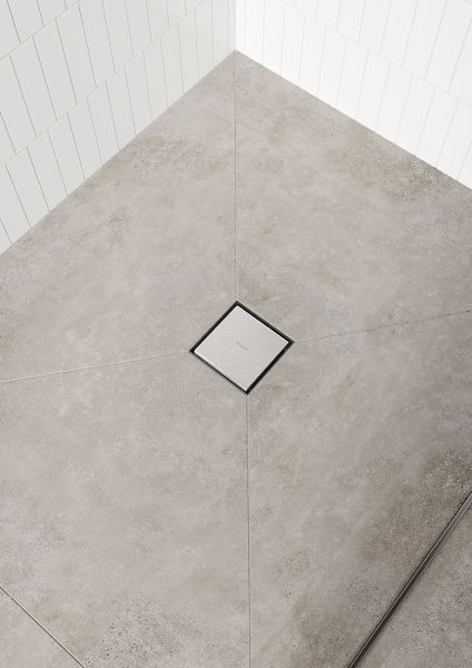 Hansgrohe RainDrain Spot Komplettset 15x15cm 35 l/min, befliesbar, edelstahl gebürstet