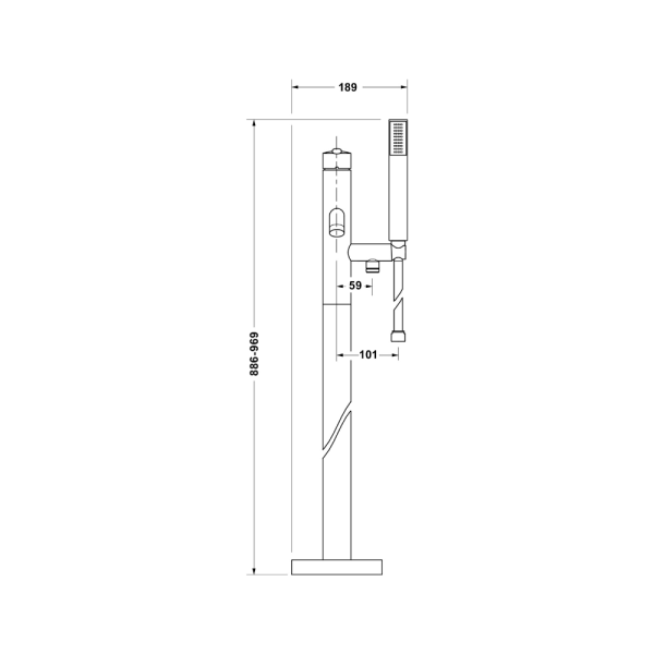 Duravit Balcoon Einhebel-Wannenmischer bodenstehend, chrom