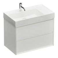 Vorschau: Burgbad Devio Mineralguss-Waschtisch 80cm mit Unterschrank, 2 Auszüge