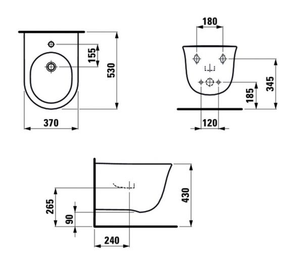 Laufen The New Classic Wandbidet 83085.1