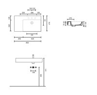 Vorschau: Catalano New Premium 80 Waschtisch Becken rechts, Ablage links, 80x47cm, weiß CATAglaze 80DVPN