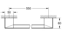 Vorschau: Grohe Selection Cube Wannengriff/Handtuchhalter, chrom