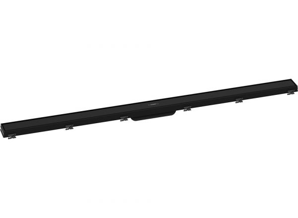 Hansgrohe RainDrain Match Fertigset Duschrinne 120cm, höhenverstell. Rahmen, befliesbar, schwarz matt 56042670