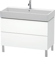 Duravit L-Cube Waschtischunterschrank bodenstehend 98x46cm mit 2 Schubladen für Vero Air 235010, weiß matt, LC677801818