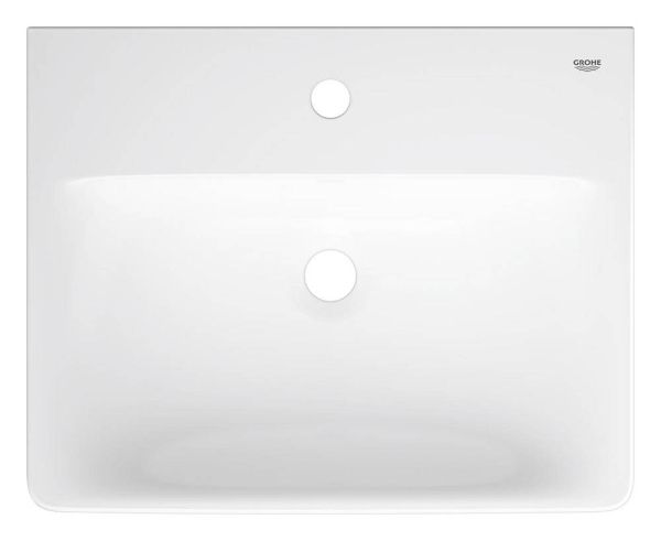 Grohe Euro Keramik Waschtisch 55cm mit Hahnloch & Überlauf, weiß