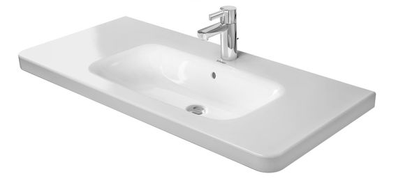 Duravit DuraStyle Waschtisch rechteckig 100x48cm, mit Hahnloch, mit Überlauf, WonderGliss, weiß 23201000001