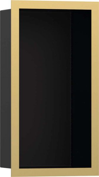 Hansgrohe XtraStoris Individual Wandnische mit Rahmen 300/150/100, schwarz matt/polished gold optic
