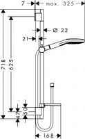 Vorschau: Hansgrohe Raindance Select E 120 3jet Handbrause/ Unica'S Puro Brausestange 0,65m Set