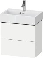 Duravit L-Cube Waschtischunterschrank 58x39cm mit 2 Schubladen für ME by Starck 236860, weiß, LC621901818