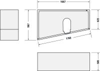 Vorschau: Duravit No.1 Badewannenträger trapezförmig 167x97x57cm für Badewanne 700508, weiß