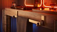 Vorschau: Axor Universal Rectangular Haltestange, 34cm, brushed red gold