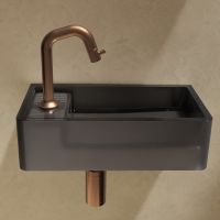 RIHO Solid Frosted Tiny Wash 41x22cm, Becken rechts, frosted smoke W046003F01