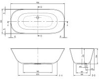 Vorschau: Villeroy&Boch Theano freistehende Badewanne 175x80cm