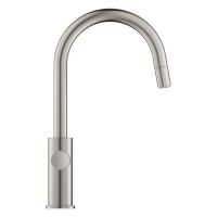 Vorschau: Grohe Blue 2.0 5-in-1-Armatur, C-Auslauf, ausziehbar, supersteel