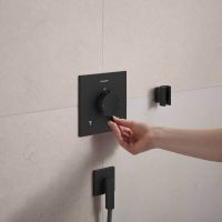 Vorschau: hansgrohe Ecostat Comfort E Thermostat Unterputz für 2 Funktionen, schwarz matt